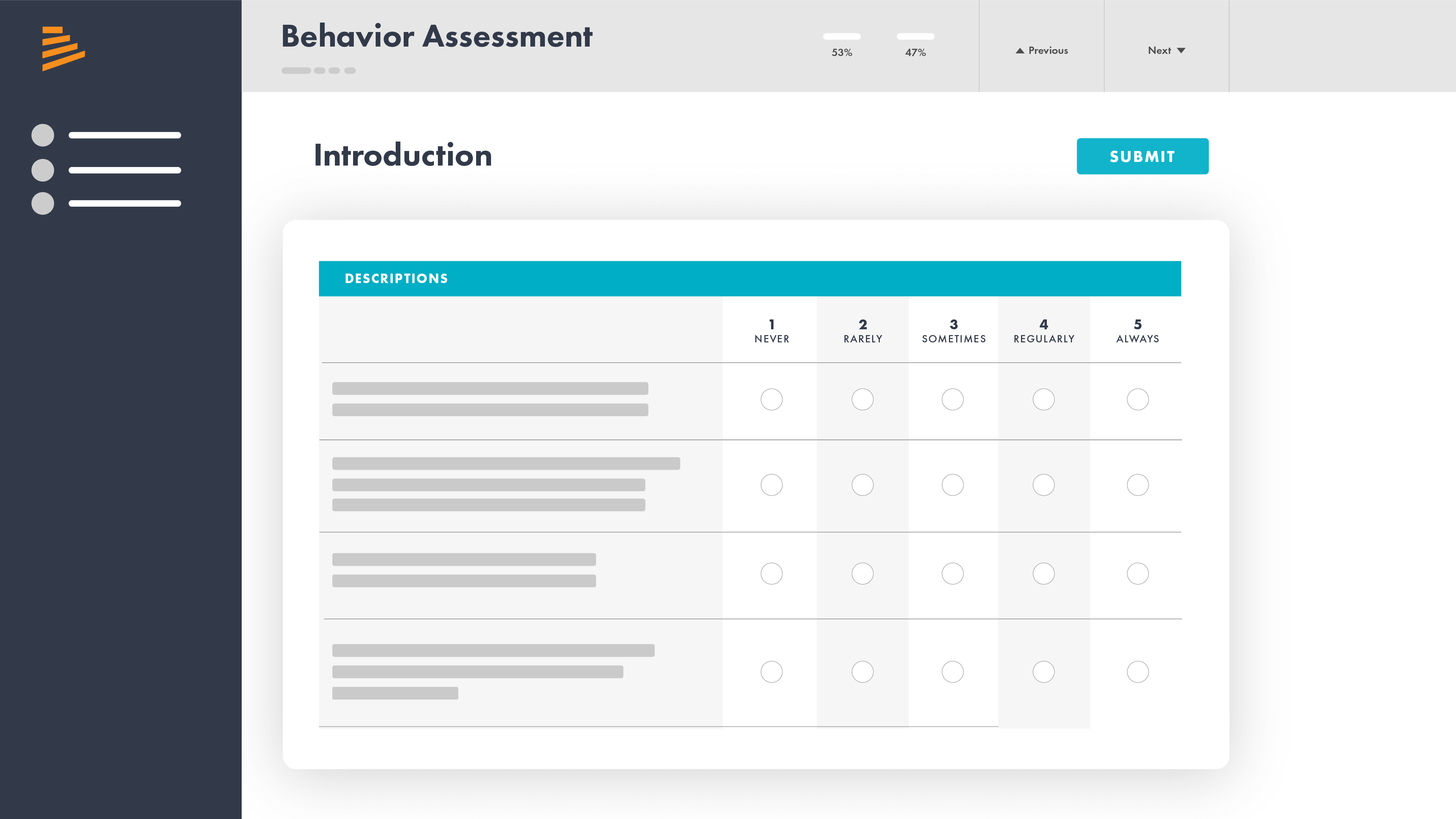Assessments: Behavior Assessment